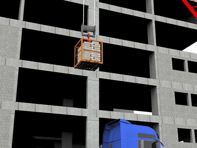 Grua Equipamento Gaiola Bloco Tijolo 2200kg