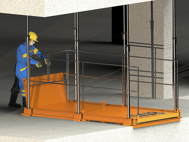 Grua Fixa Plataforma Carga Descarga Obra