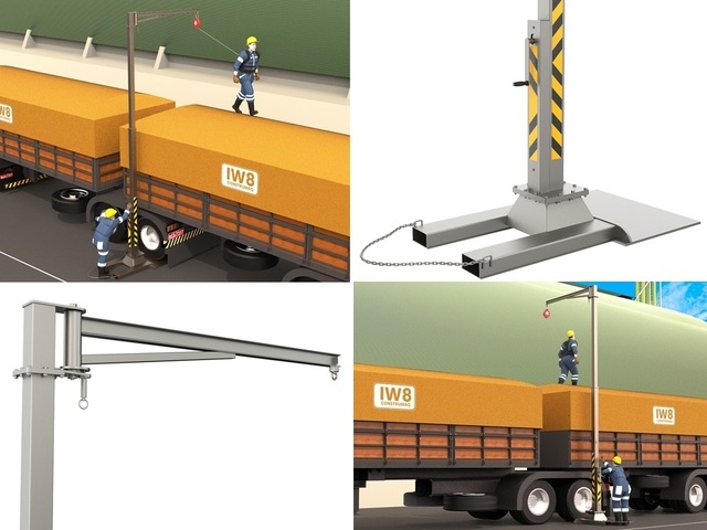 Kit Linha de Vida Caminhão Carga e Descarga 360 Contra Peso Pneu