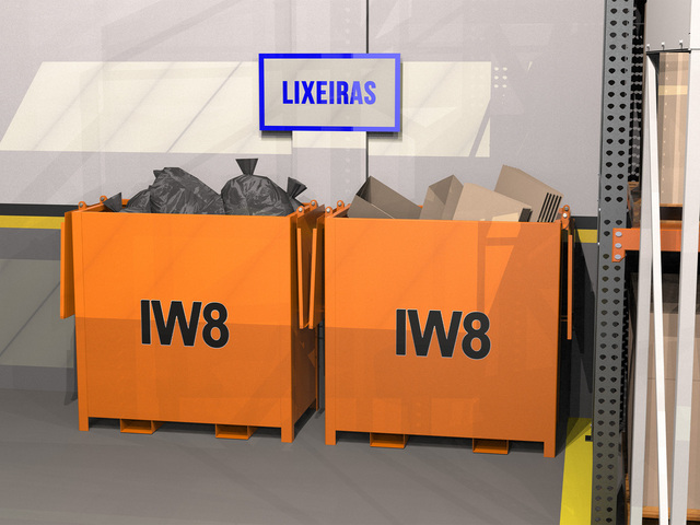 Lixeira Metálica Industrial Grandecom Tampa
