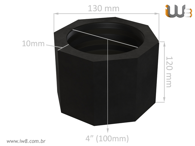 Luva para Mangueira Corrugada de 4 polegadas 100mm