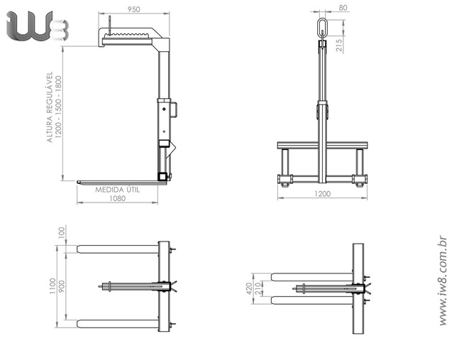 Pallet Crane Forks IW8