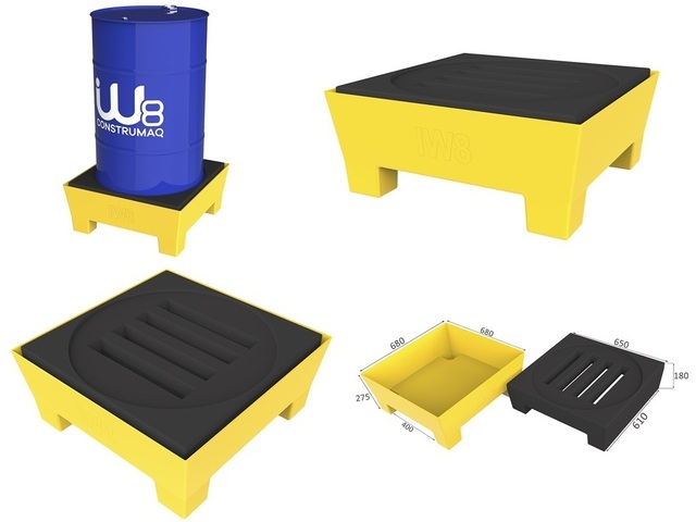 Pallet de Contenção de Derramamentos Produtos Químicos