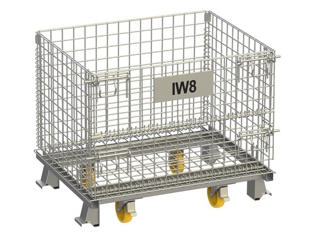 Pallet Metal Gaiola Armazenamento Transporte com Rodas