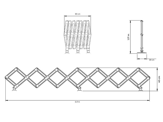Pantográfica Sanfonada Refletiva Sinalização