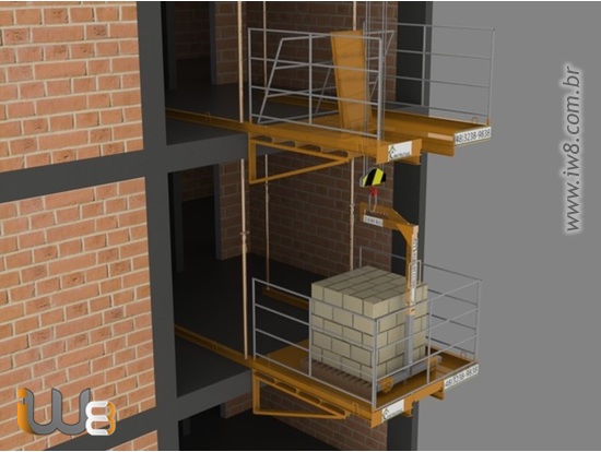 Plataforma de Grua com Alçapão  2m x 2m Cap 2.000kg