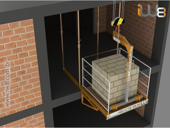 Plataforma Obra Descarga Andar 1,5m 1,5m Cap 2.000kg