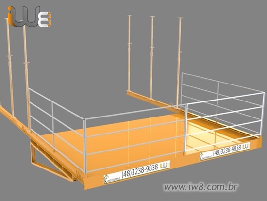 Plataformas para Descargas com Gruas 4,5m x 3,0m Cap 2000kg