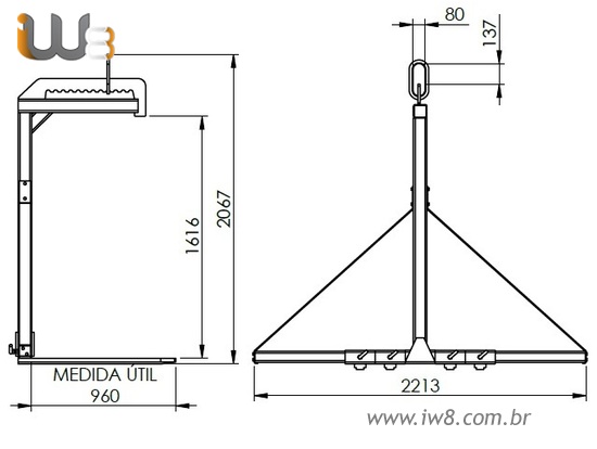 Porta Pallet Regulável 4 Lanças