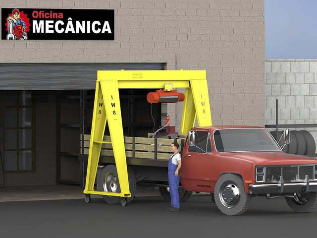 Pórtico Elevação de Carga Talha 2 Ton