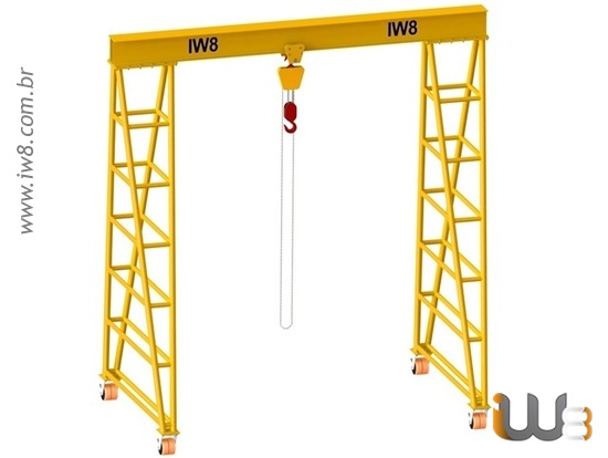 Pórtico Móvel com Talha Manual 10.000kg