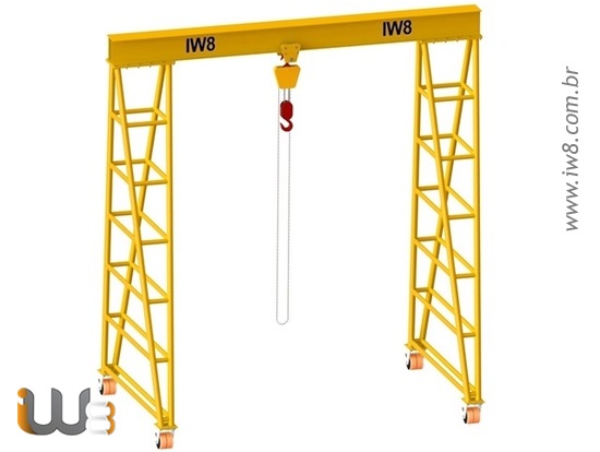 Pórtico Móvel com Talha Manual 10ton