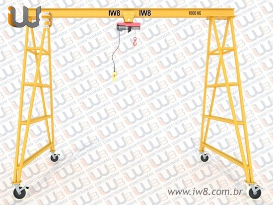 Pórtico Móvel com Talha 1000kg