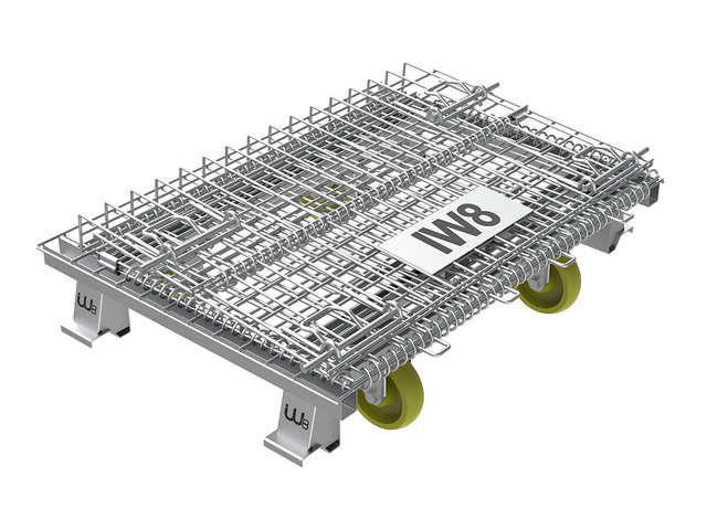 Rack Aramado Dobrável Armazenamento Transporte com Rodas