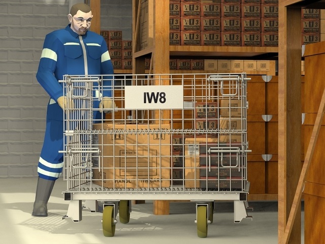 Rack Aramado Empilhável Armazenamento Transporte com Rodas