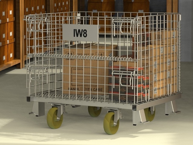 Rack Aramado Industrial Armazenamento Transporte com Rodas