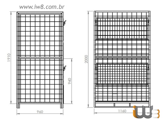 Rack Duplo Desmontável Galvanizado