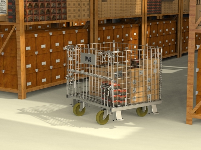 Rack Metálico Armazenamento Transporte com Roda