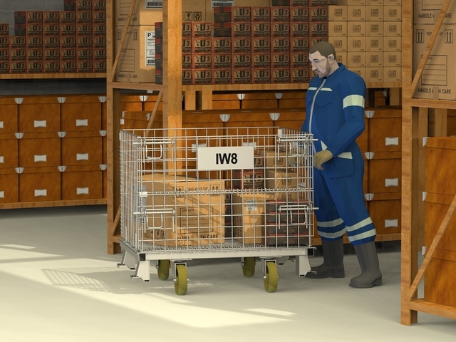 Rack Pallet Aramado Armazenamento Transporte com Roda