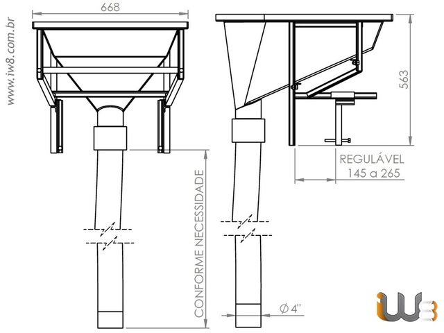 Suporte para Funil de Argamassa