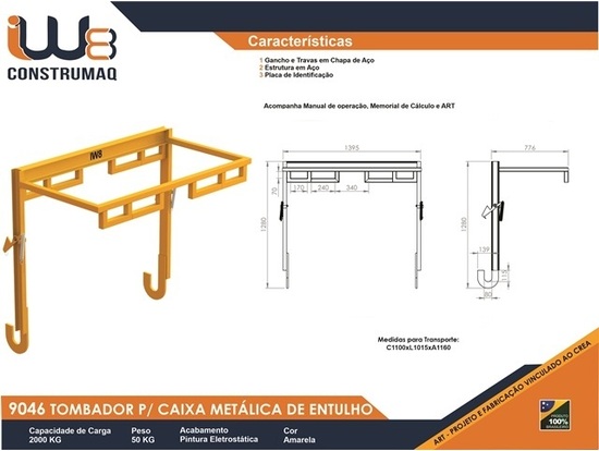 Suporte Tombador de Caçamba