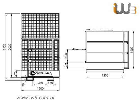 Uso de Gaiola para Trabalho em Altura