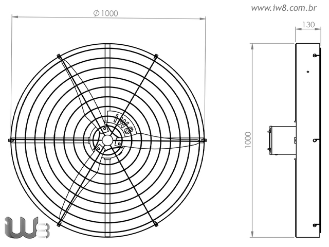 Ventiladores para Granja IW8-1000