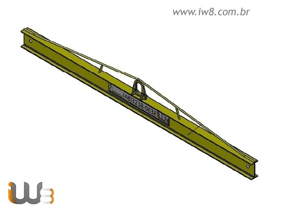 Foto do produto - Viga Balancim 3,5m Cap 6T com 2 furos de Içamento