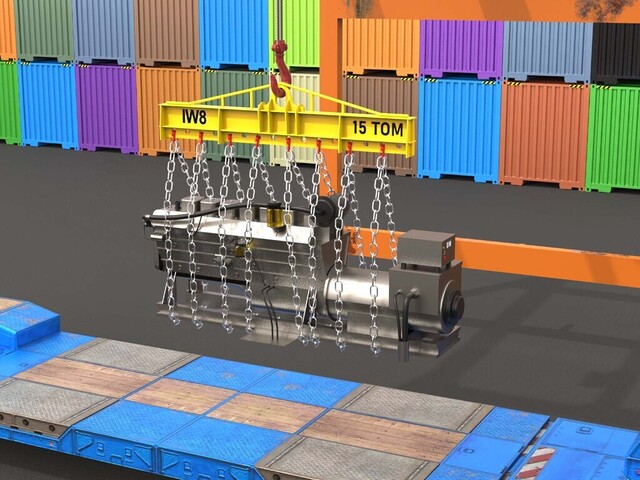 Viga de Içamento 15ton 2,5m 16 Furos Olhal